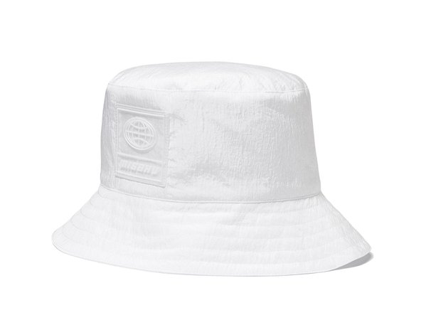 White Nylon Bucket Hat