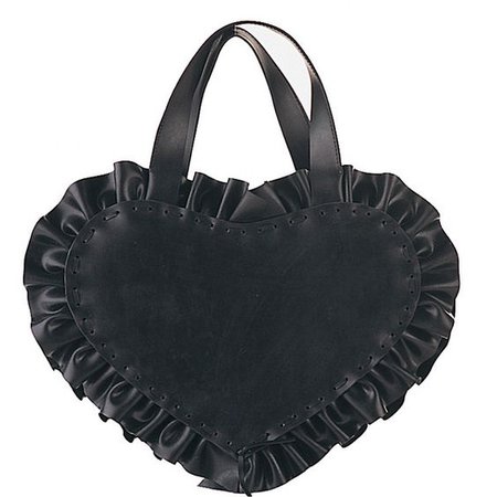 Demonia Handbags HB-303-1 Heart Shape Rubber Handbag w/ Ruffle Rubber... ❤ liked on Polyvore