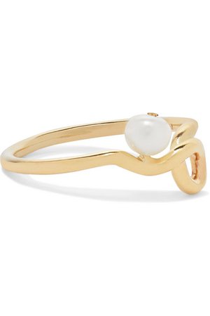 Meadowlark | Clio gold pearl ring | NET-A-PORTER.COM