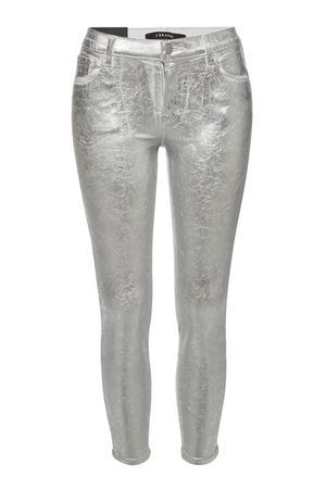 J Brand - Mid Rise Skinny Jeans - silver