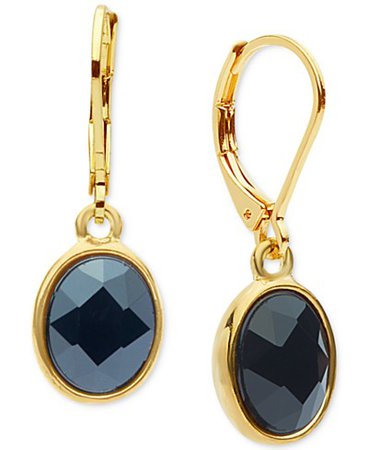 Anne Klein Oval Crystal Drop Earrings & Reviews - Earrings - Jewelry & Watches - Macy's
