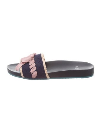 Fendi Woven Slide Sandals - Shoes - FEN96764 | The RealReal