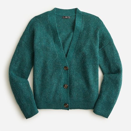 J.Crew: Ribbed V-neck Cardigan Sweater For Women