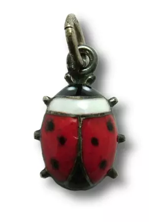 Small Vintage 1950's Silver & Red Enamel Ladybird Charm – Sandy's Vintage Charms