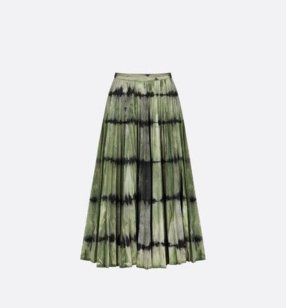 green dior skirt