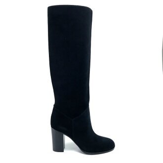 BRANDSHOP REFERENCE: CHANEL Chanel knee high long boots CC boots suede / black Lady's mint condition | Rakuten Global Market