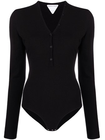 Bottega Veneta V-neck Buttoned Bodysuit - Farfetch