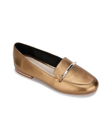 Kenneth Cole New York Balance Loafer Bar Flats in Bronze - Macy's