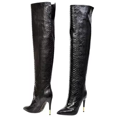 VINTAGE TOM FORD BPITON OVER THE KNEE Boots 38 - 8 For Sale at 1stDibs | anaconda boots