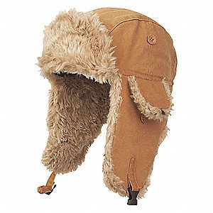 TOUGH DUCK Winter Hat, L, Adjustable Chin Strap Adjustment Type, Brown, Covers Head, Ears, Head - 46W129|I15016 - Grainger
