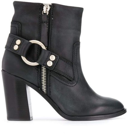 buckle-detail ankle boots