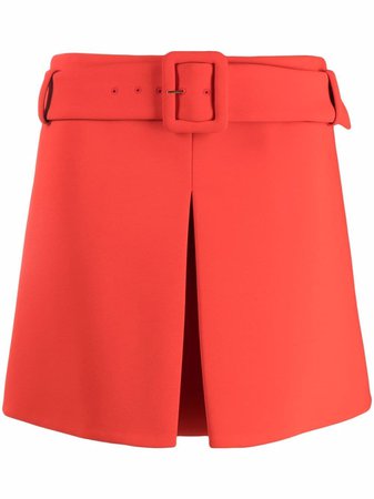 Versace belted A-line skirt