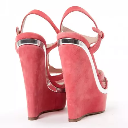 Sandals Miu Miu Pink size 37.5 EU in Suede - 3922093