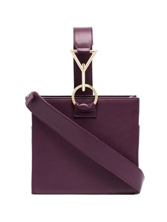 Tara Zadeh purple nasim leather tote bag