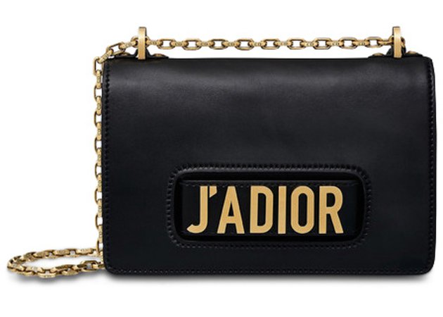 Dior J'aDior Shoulder Bag Calfskin Black