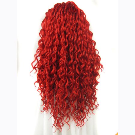 24 Inch Sexy Deep Wavy Party Red Lace Front Wig