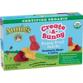 Annie's Build-A-Bunny Fruit Snacks Strawberry - 4oz 5ct : Target