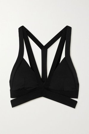 Black Nadi cutout stretch sports bra | Alo Yoga | NET-A-PORTER
