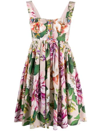 Dolce and Gabbana floral print short dress
