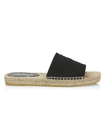 Prada Logo Flat Espadrille Sandals | SaksFifthAvenue