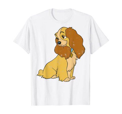 Amazon.com: Disney Lady And The Tramp Lady Simple Portrait T-Shirt: Clothing