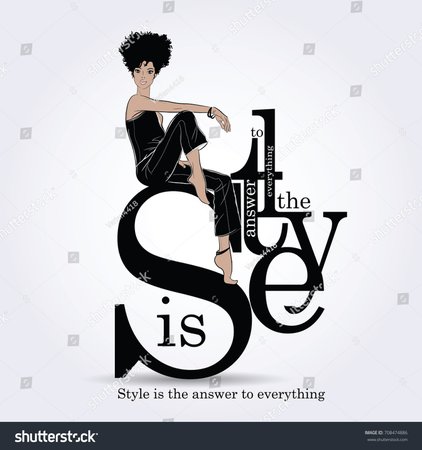 Fashion Quote Fashion Woman Sketch Style Stock Vector (Royalty Free) 708474886