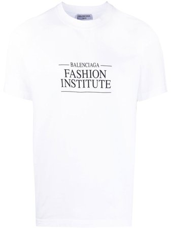 Balenciaga slogan-print T-shirt - Farfetch