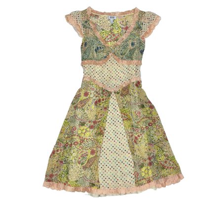 moschino cheap & chic fairy princess patchwork dress