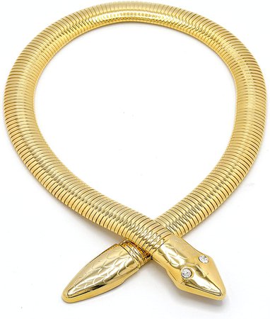 Amazon.com: Marshal Metal Fashion Necklace 18K Gold Plated Brass Omega Choker Necklace (16mm): Clothing, Shoes & Jewelry