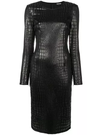Tom Ford Scale Effect Fitted Dress