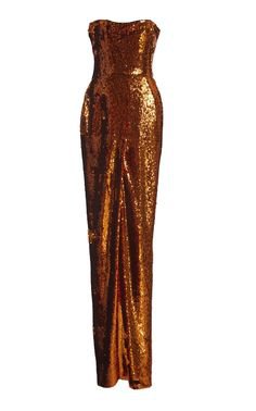 Alexandre Vauthier Gold Sequinned Dress
