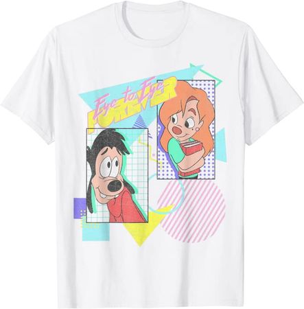 Amazon.com: Disney A Goofy Movie Max & Roxanne Eye To Eye Forever T-Shirt : Clothing, Shoes & Jewelry