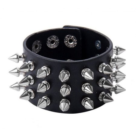 Spikes Rivet Wide Cuff Leather Punk Gothic Rock Unisex Bracelet