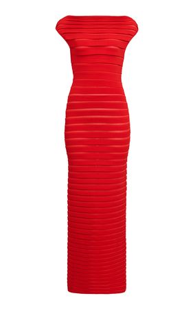 Stripe-Knit Maxi Dress By Alaïa | Moda Operandi