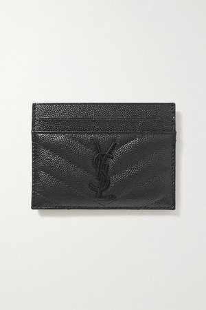 Monogramme Quilted Textured-leather Cardholder - Black
