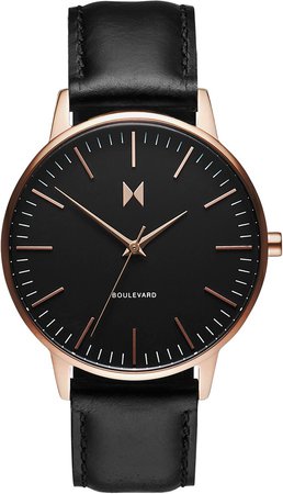 Boulevard Leather Strap Watch, 38mm