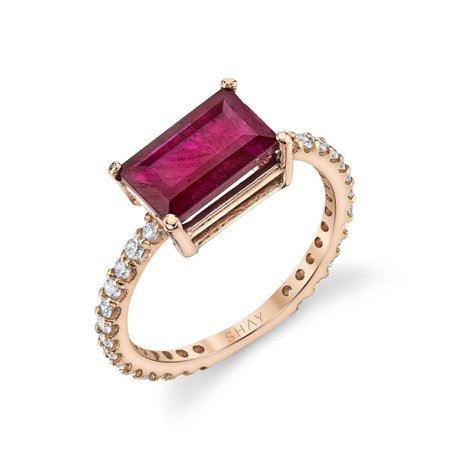 Ruby emerald ring | Shay jewerly
