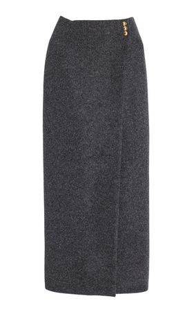 Terno Studded Wool Maxi Wrap Skirt By Khaite | Moda Operandi