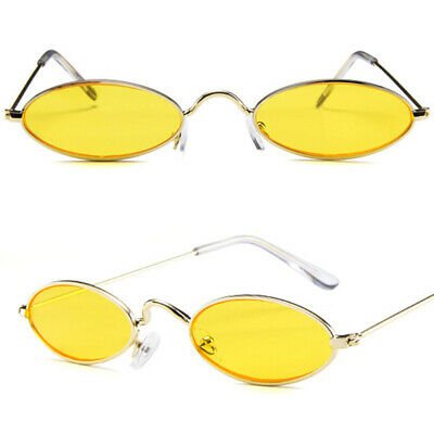 Women Small Sunglasses Tiny Shades Oval Slim Skinny Metal Frame Fancy Glasses | eBay