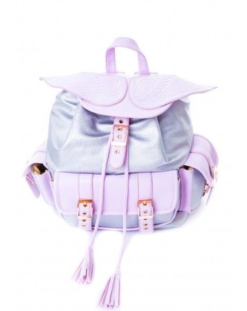 Dolls Kill Pastel Blue/Purple Winged Backpack