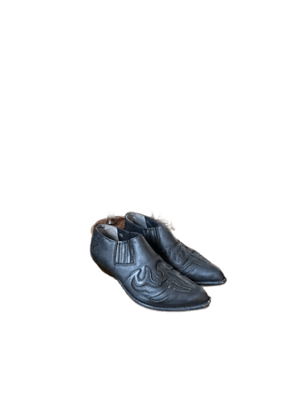 vintage black leather boots 1990s shoes