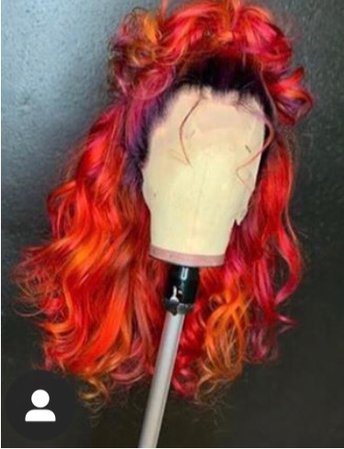 multicolored lace wig