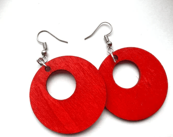 red earrings