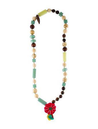 Marni Wood, Fabric & Resin Necklace - Necklaces - MAN74475 | The RealReal