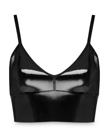 *clipped by @luci-her* Commando Faux Patent Leather Bralette | Bloomingdale's