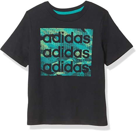 Amazon.com: adidas Boys' Big Short Sleeve Cotton Jersey T-Shirt Tee, Linear Logo White, Medium: Clothing
