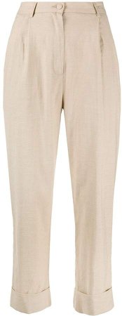 High-Rise Straight Trousers
