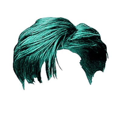 blue green hair mens