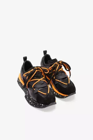 Black Stylish Athletic Style Shoes - Flatbush Sneakers | Marcella
