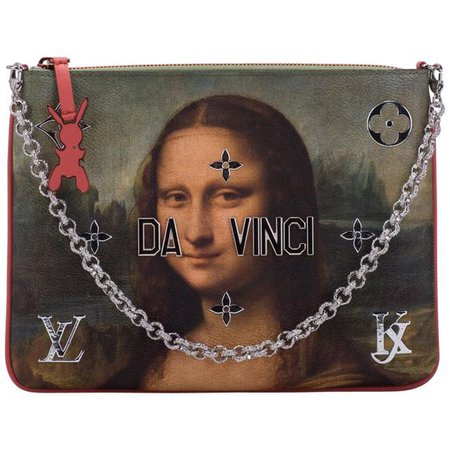 Louis Vuitton Box Koons Mona Lisa Clutch Bag Shoulder Bag, Black